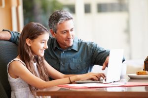 Parents using the Pearson English Portal