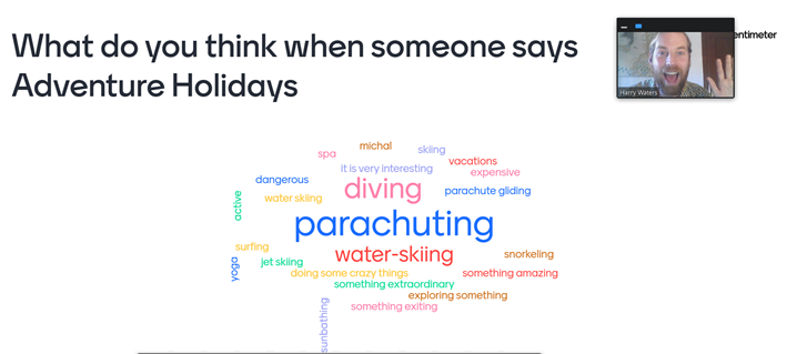 A word cloud from Harry's Big Live Lesson